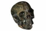 Realistic, Carved Petrified Wood Skull #116517-2